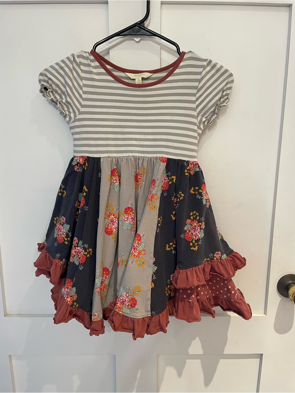 Matilda Jane x Joanna Gaines Autumn Floral Patchwork Petticoat Dress Size 6